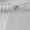 Cortinas de ducha Cortina lavable a máquina Tela de poliéster Resistente al agua con 12 anillos