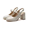 Nouvelle sandale d'été chaussures à talons hauts pour femmes français talons épais tête carrée avec dos Air sandales femmes 240228