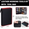 Tooling Making Kit, Working Tools with Leather Stamp Tools, Cutting Mat, Groover, and Rivets Kit for Beginners Professional