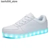 Casual Shoes Comemore 2023 Adult Unisex Womens Childrens Glow Sports Shoes Glow USB Charging Boys LED Colorful Glow Shoes Girls Footwear Q240320