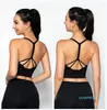 LU-807 YOGA Outfit One Piece Fixed Cup Women Underwear Thin Girl Top Support No Steel Ring bekväm och andningsbar Bra333