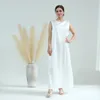 Ethnic Clothing Muslim Women Sleeveless Maxi Dress Satin Abaya Under Kaftan Eid Ramadan Islamic Saudi Arabic Robe Vest Slip Dresses