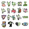 Invader Zim – broche en émail, dessin animé, drôle, Alien, chemise à revers, sac à dos, Badge, Collection de bijoux, cadeau pour enfants et amis