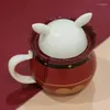 Muggar Round Rolling Cup Ceramic Söt kaffedryck Anime Rollspel Props Julklappar Barntillbehör