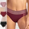 Women's Panties 3PCS Boxer Shorts Sexy Lace Transparent Underwear Lingerie Mid-Waist Breathable Hollow Decorative