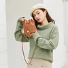 Schoudertassen Luxe Mode Lychee Patroon Dames Emmer Tas Vintage Messenger Hoge kwaliteit Retro Eenvoudige Crossbody Tote