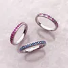 Bagues de cluster Bague Elégance Pierres colorées Europe Romantique Fine Bijoux pour femmes Marque Real 925 Sterling Silver Cadeau