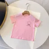 Enfants filles garçons classique imprimé floral t-shirts créateur de mode fille garçon hauts été lettre florale Vintage T-shirts fille garçon luxe pull t-shirts enfants bébé vêtements