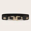 Belts Simple Adult Waist Belt With Adjustable Unique Relief Buckle Waistband PU For Rock Fan Wear Resistant