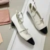 Fashion designer Dress Shoes Luxury Lady Mary Jane Real Channel Leather Sandals Girl Brand Sexy Round Toe flats Spring Fall Party Walking ballet flats