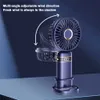 Electric Fans Handheld cooling fan 5speed folding handheld fan charging pocket fan portable ultra quiet power display suitable for officeshomesdormitoriesY2403