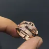 Luksusowa biżuteria Hemes Pierścień Nowa Kelly trzy w jednym pierścieniu z nos