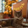 パーティーデコレーション1ペットの装飾バナーのセットPawty Sign Suppliesレッツレッツポーティサイン