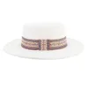 6 cm 8 cm 10 cm płaska najlepsza fedora hat hat hat etniczny w stylu mniejszości w stylu mniejszościowy kobiety mężczyźni fascynator boat poczuł kapelusz imprezowy pułapek czapka