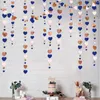 Party Decoration 13ft Valentines Day Navy Blue Pink Rose Gold Love Heart Garland hängande streamer för kön avslöja baby shower