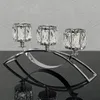 Candle Holders Tea Light Holder 3 Arms Glass Tealight Candelabra For Banquet El