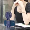 Electric Fans Handheld cooling fan 5speed folding handheld fan charging pocket fan portable ultra quiet power display suitable for officeshomesdormitoriesY2403