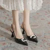 Nuovi sandali posteriori Air Sandalo estivo da donna Donna Texture in pelle Moda Scarpe singole Pendolari Tacchi alti 240228