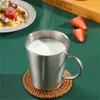 Mugs Travel Coffee 300ml Tea Kitchen Milk Drinking Mug Water Handle Drinkwater Cold Accessories Stainless Steel Cup With