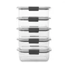 Bouteilles de stockage conteneurs alimentaires 3.2 tasses, paquet de 5, anti-fuite sans BPA, conteneur organisateur de cuisine en plastique Tritan transparent