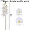 Orquídea artificial em massa toque real grande látex orquídea falsa phalaenopsis flor decoração de casamento para casa 240313