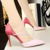 Pumps 2022 Zomer Women 9,5 cm Tacones Hoge hakken feestpompen ontwerper gele roze stiletto hakken Scarpins Valentine Prom trouwschoenen