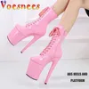 Dress Shoes Plus Size Pole Dancing Lace Up Ankle Boots 20CM Thin Heels Sexy Fetish Platform Women Shoe 8 Inches Woman Wedding Pumps Mujer H240321S7I158LN