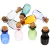 Vasos 9 pcs frasco de vidro com tampa mini garrafa deriva laboratório amostra recipiente manual selo garrafas rolha pequena