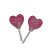 Dekorativa blommor 20/50pc 30 31mm Gradient Heart Lollipop Charms Flatback Harts Candy Cabochons for Pendant Necklace Earrings Diy Making