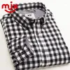 Men's Casual Shirts 2024 Spring Plaid Shirt Male Long-sleeved Plus Size Youth Office Business Men