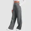 Women's Pants Wide Leg For Women Fleece Lined Sweatpants Straight Bottom Joggers Workout Solid Color Basic 2024