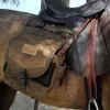 Obejmuje jeździelanki Oxford Cloth Waterproof Riding Saddle Bag Knight Knight Akcesoria Western Saddle Akcesoria