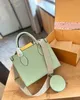 24ss mulheres designer de luxo alta qualidade início da primavera nova cor bolsa mamãe bolsa feminina bolsa de ombro crossbody saco de compras com bolsa de moedas 25cm