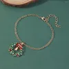 Charm Armband Julkristallkrans Bell Armband för Women Girls Jewel Xmas Holiday Gifts