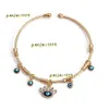 Bransoletka biżuteria bransoletki Enamiczne błękitne oczy Otwieranie mody bransoletki dostawa 2024 bransoletka projektant biżuteria Wysoka jakość