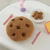 베개 kawaii 시뮬레이션 쿠키 플러시 던지기 현실적인 소프트 가득한 초콜릿 칩 장난감 아이 선물 소파 장식 선물 선물