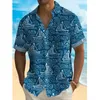 Casual overhemden voor heren 2024 Hawaiian Beach Holiday Outdoor Straat Dagelijks revers T-shirt met korte mouwen Y2k Tops Mannelijke oversized kleding