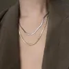 Collier de créateur de chaîne en argent doré, bijoux de créateur, corde, chaîne cubaine pour hommes, chaîne à maillons cubains, collier en acier inoxydable pour hommes et femmes, style classique, fiançailles2