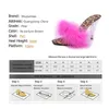 ドレスシューズShuzumiao Women Sandals 2020 Ladies Summer Slippers High Heels Fashion Leopard Print Fur Flip-Flops Largeサイズ43 H240321QXLOCGD0