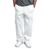 Men's Pants Tooling Multi Pocket Trousers Cargo Woven Fabric Casual Safari Style Joggers Men