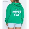 Biały Fox Bluza Designer Tracksuit Najwyższa jakość Women White Fox Tracksuit Sets Dwa 2 -częściowe zestawy White Fox Loose Trendy Suit Sportty Pullover z kapturem 7116