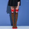 Skarpetki dla kobiet świąteczne socking kolan high socksthick but zimowy cieplej
