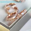 2024 Jewelry Designer Brand Band Rings 925 Sterling Silver Treasure Bone Female Rose Gold White Fritillaria 18K smal Snake Shape pekfingerring