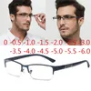 Sunglasses 2024 Half Metal Frame Reading Glasses Unisex Men Business Anti Blue Light 0 1 1.5 2 2.5 3 4 5 6 Gafas