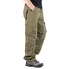 Мужские брюки с несколькими карманами, верхняя одежда, военные армейские комбинезоны, рабочие тактические спортивные хлопковые мешковатые длинные брюки