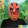 Imprezy maski lateksowe maska ​​viper halloween cosplay przerażający wąż okropny potwór adt masy akcesoria propon