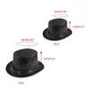 Basker y1ub blingbling fedora glitter kort grim hatt mössa för kvinnor män po props western parade visar unisex slitage