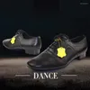 Chaussures de danse haut de gamme en cuir véritable, grande taille, pour salle de bal, vente en gros d'usine latine, talon Jazz personnalisé 2.5 CM BD 301 SALSA