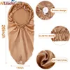 Bandanas Durag Super Satin soyeux dormir C ajustement des cheveux chapeau de nuit pour cheveux bouclés chapeau long double couche cheveux sains apprivoiser les cheveux bouclésC24319