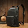 Rucksack Handgefertigt aus echtem Leder, lässiger Rindsleder-Rucksack für Herren, große Kapazität, Rindsleder-Rucksack, modische Reise- und Camping-Tasche
